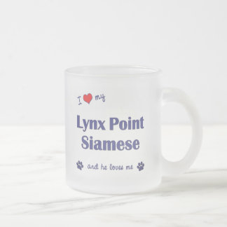 Tasse Givré J'aime mon point de Lynx siamois (le chat