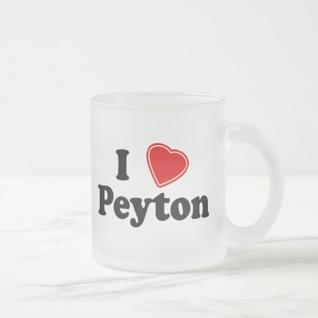 Tasse Givré J'aime Peyton (Droit)