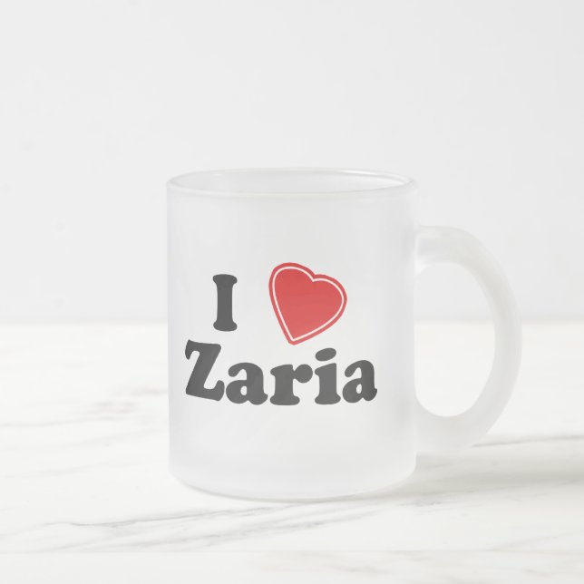 Tasse Givré J'aime Zaria (Droit)