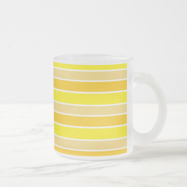 Tasse Givré Jaune brillant rayé horizontalement (Droit)