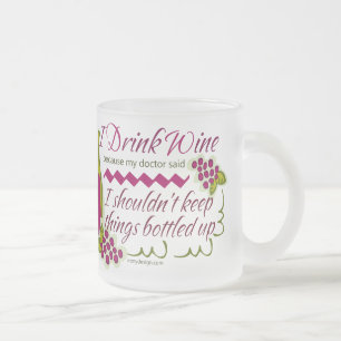 Tasse Givré Je bois la citation drôle de vin