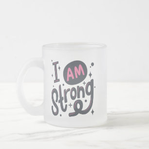 Tasse Givré Je suis une typographie motivante forte
