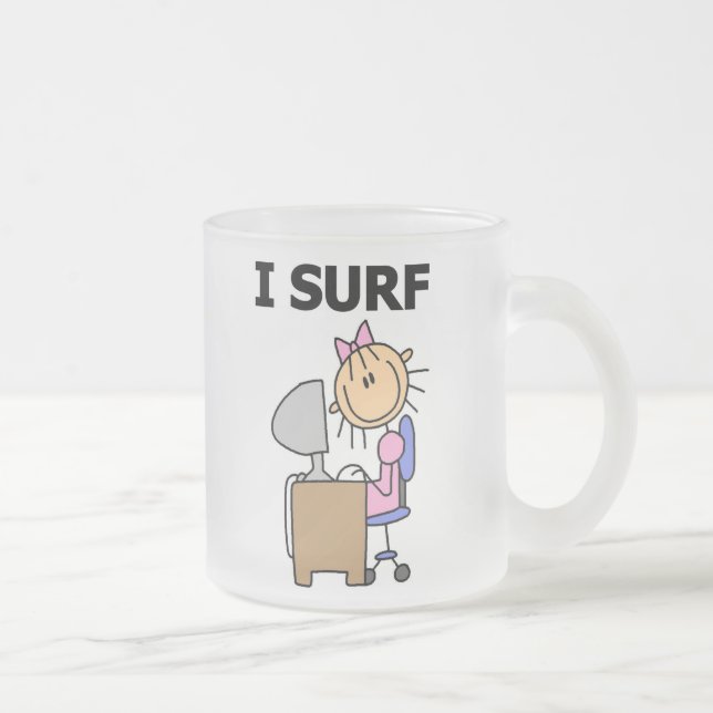 Tasse Givré Je surfe sur le Web (Droit)