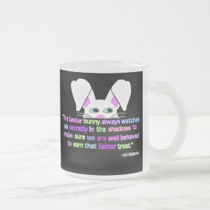 Tasse Givré Je Vous Vois, Bunny De Pâques, Petite Boue De Verr