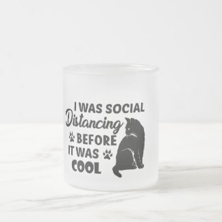 Tasse Givré j'étais socialement distante avant d'être cool | c