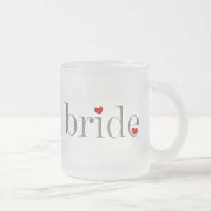 Tasse Givré Jeune mariée grise des textes