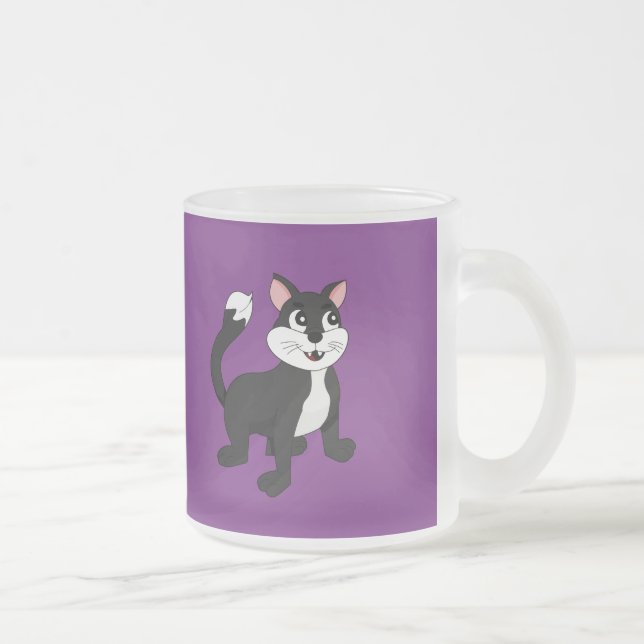 Tasse Givré Joli chaton de dessin animé (Droit)