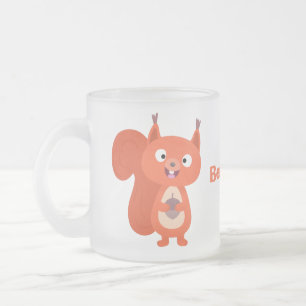 Tasse Givré Joli dessin animé d'écureuil roux