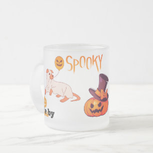 Tasse Givré Joli Fantôme de Chien Éffrayant et Citrouille Hall