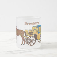 Jolie illustration de cheval et de calèche royale
