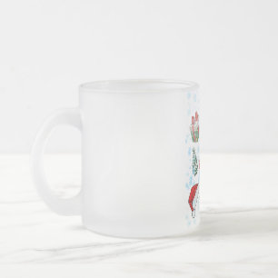 Tasse Givré Jolis éléments aquarelle de Noël Bonhomme de neige