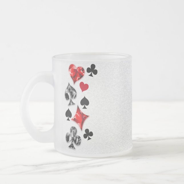 Tasse Givré Joueur de poker Joueur de cartes de jouer costumes (Gauche)