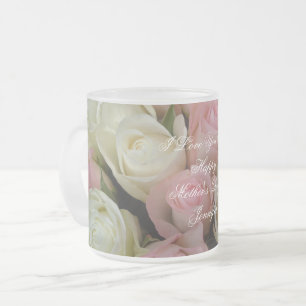 Tasse Givré Joyeuse fête des mères Roses roses roses florales