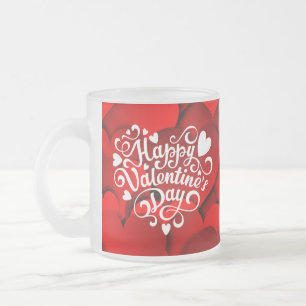 Tasse Givré Joyeuse Saint-Valentin en forme de cœur-23803