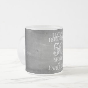 Tasse Givré Joyeux anniversaire - 50 ans et fabuleux