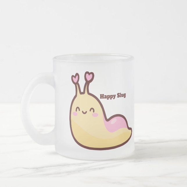 Tasse Givré Joyeux bouchon mignon avec texte personnalisé (Gauche)
