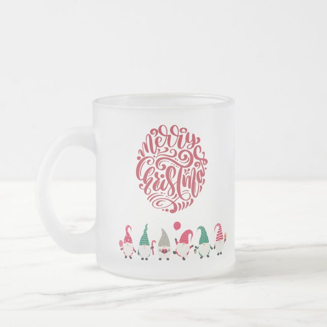 Tasse Givré Joyeux gnomes de Noël (Gauche)