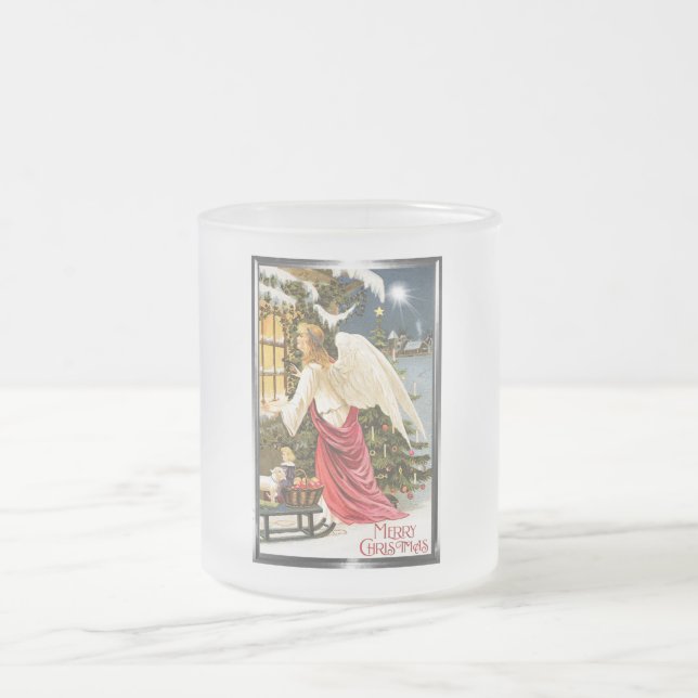 Tasse Givré Joyeux Noël Vintage Noël Angel Design (Centre)