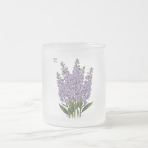 Tasse Givré Juillet Larkspur Bloom - Cadeau d'anniversaire per