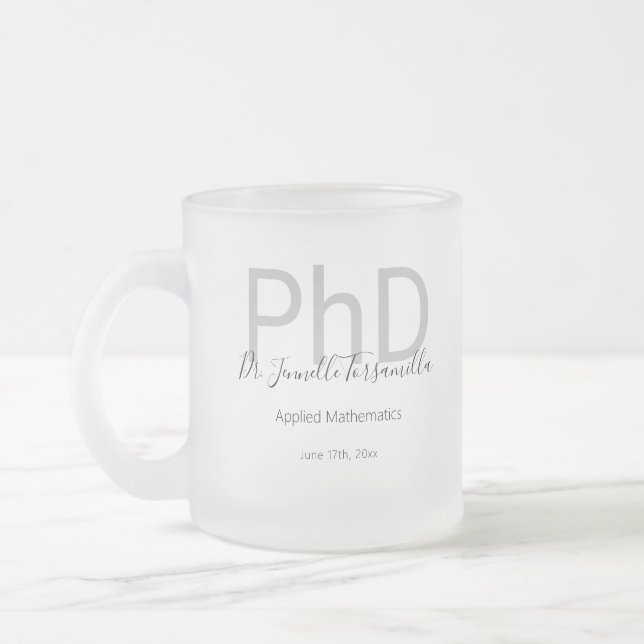 Tasse Givré Keepsaké Black Grey Nom Doctorat (Gauche)