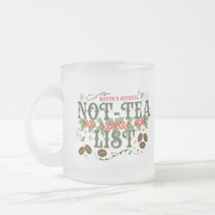 Tasse Givré La liste de Noël pas de thé officielle du Père Noë