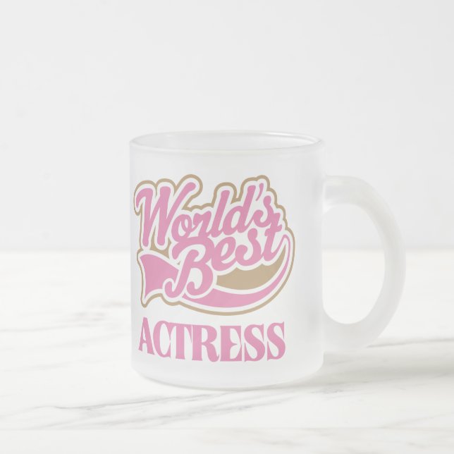 Tasse Givré La meilleure actrice des mondes roses mignons (Droit)