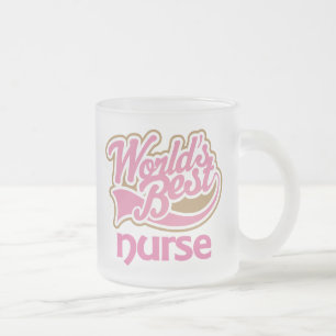 Tasse Givré La meilleure infirmière des mondes roses mignons