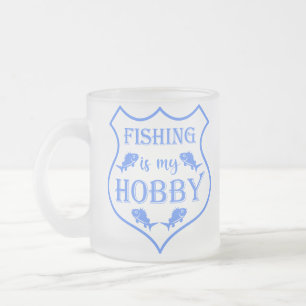 Tasse Givré La pêche est ma citation de bouclier de loisir sur