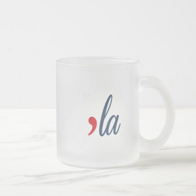 Tasse Givré LA pour Kamala Harris. Blanc, Rouge, Froid clair (Droit)