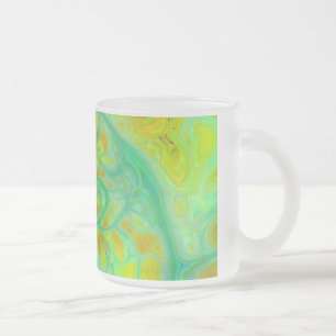 Tasse Givré La terre verte - Teal et marées d'or