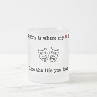 Tasse Givré L'action est où mon coeur est
