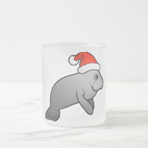 Tasse Givré Lamantin Père Noël de Noël