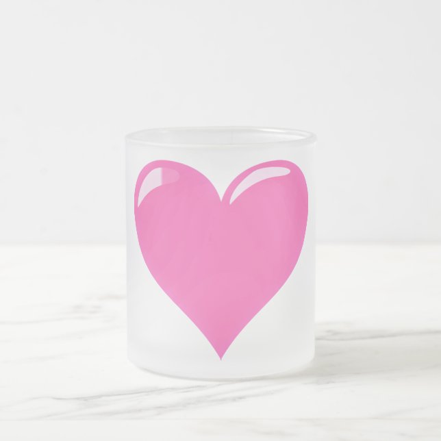 Tasse Givré L'amour du coeur rose (Centre)