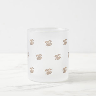 Tasse Givré Lapin de Pâques Elegant Motif d'or look