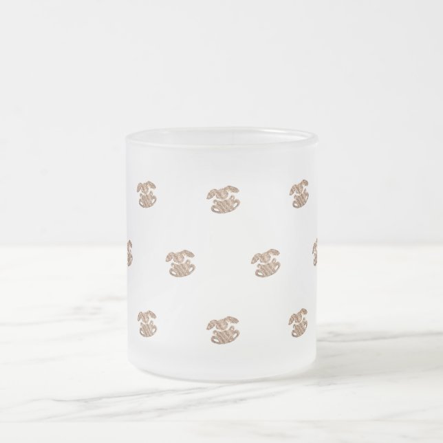 Tasse Givré Lapin de Pâques Elegant Motif d'or look (Centre)