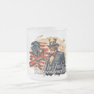 Tasse Givré L'art de la fête de l'indépendance de l'oncle Sam 