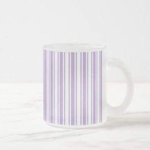Tasse Givré Lavande violet et blanc bonbons rayures
