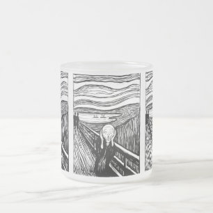 Tasse Givré Le Cri de Munch – Lithographie à trait noir