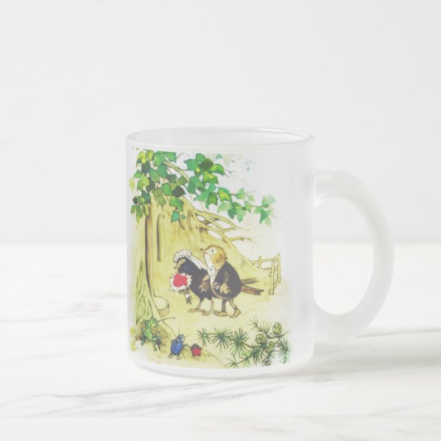 Tasse Givré Le mariage d'oiseau (Droit)