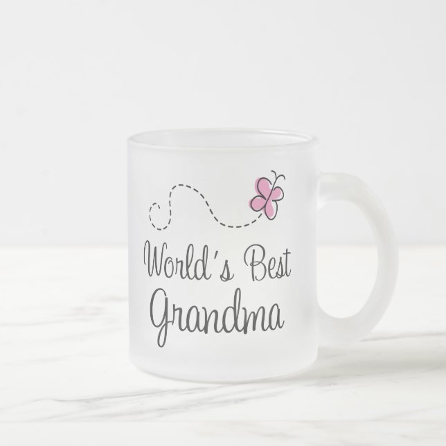 Tasse Givré Le meilleur cadeau de papillon de la grand-maman (Droit)