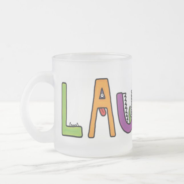 Tasse Givré Le monstre de "Lauren" marque avec des lettres la (Gauche)