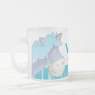 Tasse Givré Le nom bleu de champion de dressage de poney