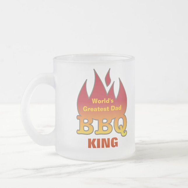 Tasse Givré Le plus grand papa BBQ KING du monde (Gauche)