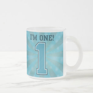 Tasse Givré Le premier garçon d'anniversaire, j'ai un ans, le