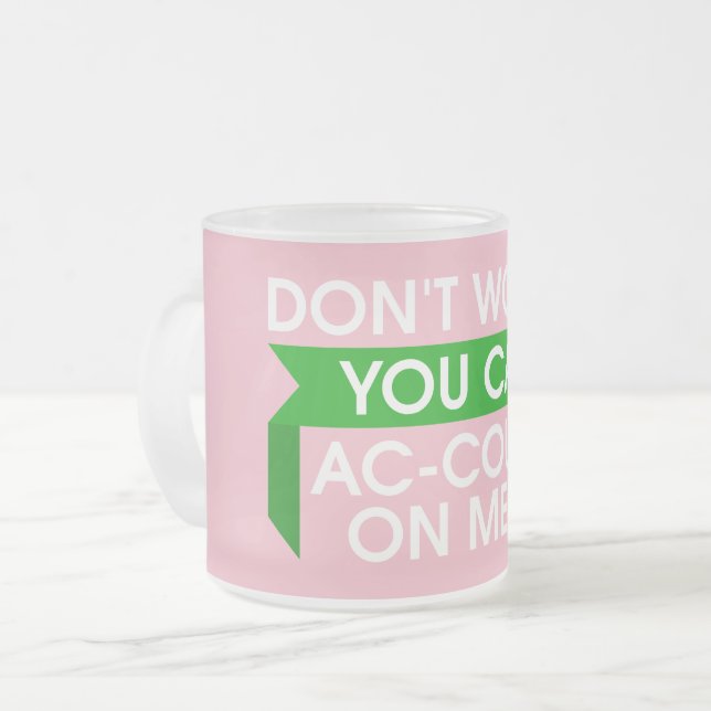 Tasse Givré Le rose drôle ne vous inquiètent pas peut rendre (Devant gauche)