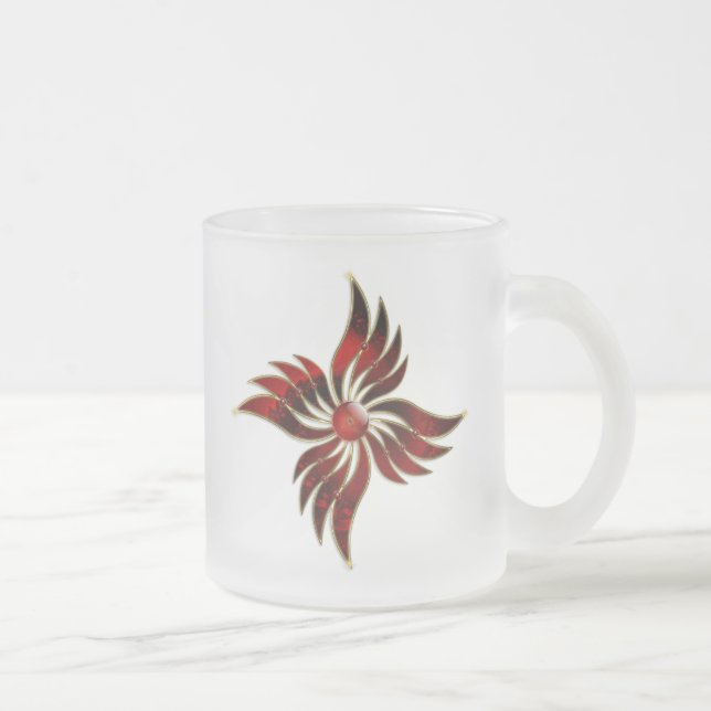Tasse Givré Le rouge comme la grenade de la flamme (Droit)