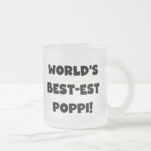 Tasse Givré Les meilleurs cadeaux Poppi Black Text du monde
