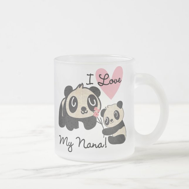 Tasse Givré Les pandas I aiment ma Nana (Droit)