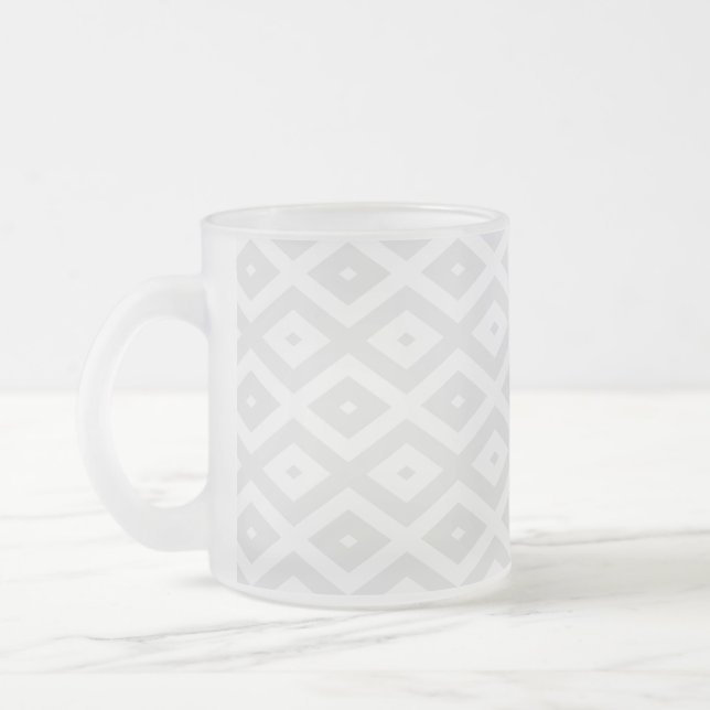 Tasse Givré Light grey and white diamond pattern (Gauche)