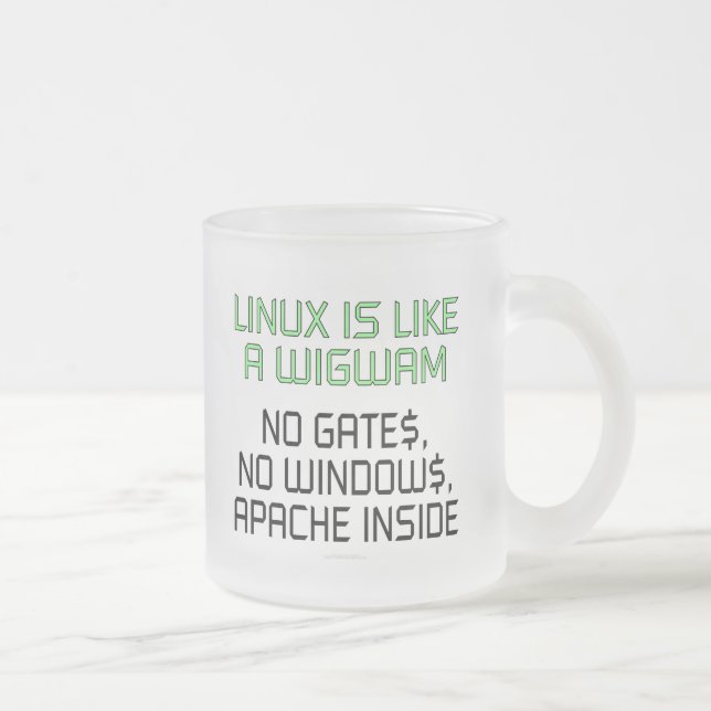Tasse Givré Linux est comme un tipi. Aucunes portes, aucunes (Droit)